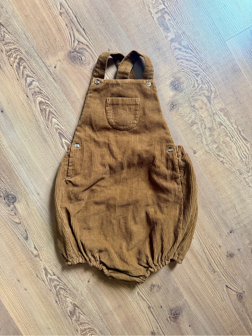 The Simple Folk Corduroy Overall Romper in Rust